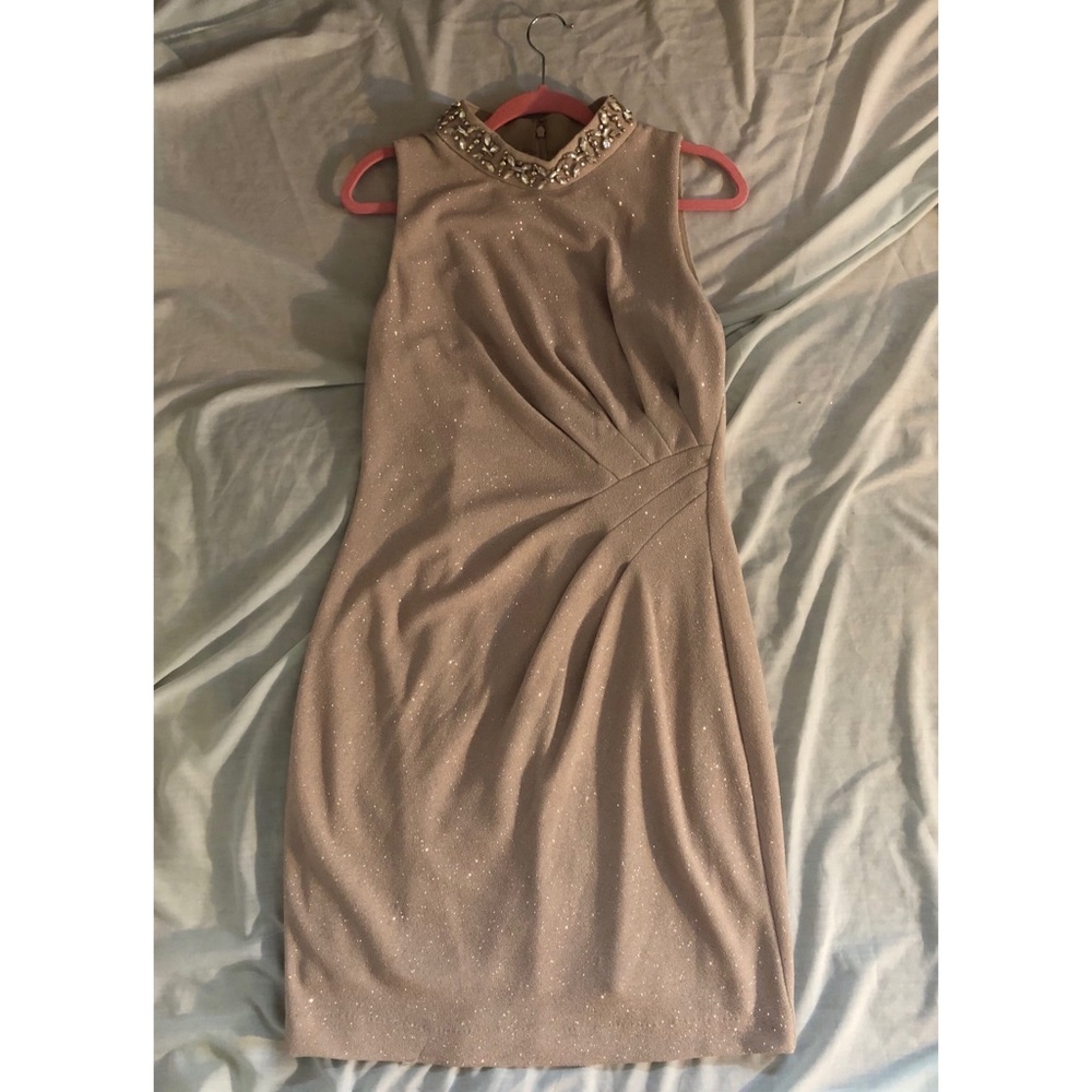 NWT Vince Camuto Cocktail Dress with Gem Neckline